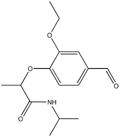 2-(2-ethoxy-4-formylphenoxy)-N-(propan-2-yl)propanamide 구조식 이미지