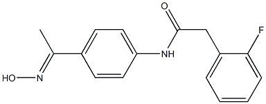 2-(2-fluorophenyl)-N-{4-[(1E)-N-hydroxyethanimidoyl]phenyl}acetamide Structure