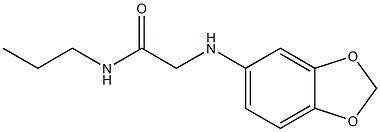 2-(2H-1,3-benzodioxol-5-ylamino)-N-propylacetamide Structure