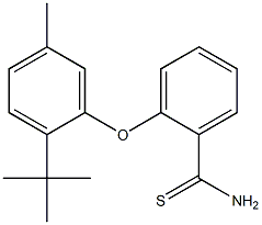 2-(2-tert-butyl-5-methylphenoxy)benzene-1-carbothioamide 구조식 이미지