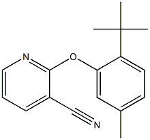 2-(2-tert-butyl-5-methylphenoxy)pyridine-3-carbonitrile 구조식 이미지