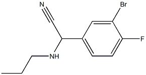2-(3-bromo-4-fluorophenyl)-2-(propylamino)acetonitrile Structure