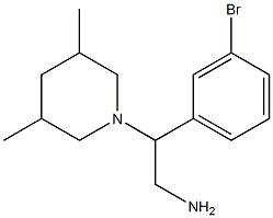 2-(3-bromophenyl)-2-(3,5-dimethylpiperidin-1-yl)ethanamine 구조식 이미지