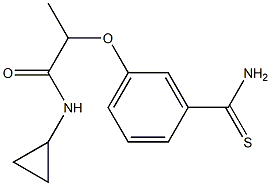 2-(3-carbamothioylphenoxy)-N-cyclopropylpropanamide 구조식 이미지
