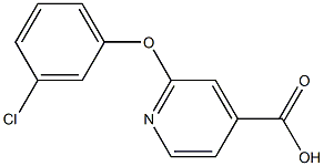 2-(3-chlorophenoxy)pyridine-4-carboxylic acid Structure