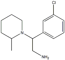 2-(3-chlorophenyl)-2-(2-methylpiperidin-1-yl)ethanamine Structure