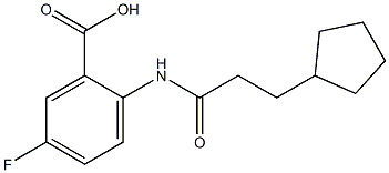 2-(3-cyclopentylpropanamido)-5-fluorobenzoic acid Structure