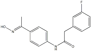 2-(3-fluorophenyl)-N-{4-[(1E)-N-hydroxyethanimidoyl]phenyl}acetamide 구조식 이미지