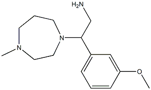 2-(3-methoxyphenyl)-2-(4-methyl-1,4-diazepan-1-yl)ethan-1-amine 구조식 이미지