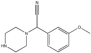 2-(3-methoxyphenyl)-2-(piperazin-1-yl)acetonitrile Structure