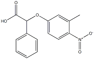 2-(3-methyl-4-nitrophenoxy)-2-phenylacetic acid Structure