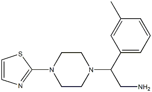 2-(3-methylphenyl)-2-[4-(1,3-thiazol-2-yl)piperazin-1-yl]ethan-1-amine Structure