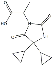 2-(4,4-dicyclopropyl-2,5-dioxoimidazolidin-1-yl)propanoic acid Structure