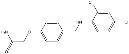 2-(4-{[(2,4-dichlorophenyl)amino]methyl}phenoxy)acetamide 구조식 이미지