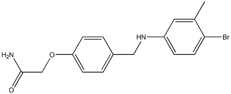 2-(4-{[(4-bromo-3-methylphenyl)amino]methyl}phenoxy)acetamide 구조식 이미지