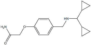 2-(4-{[(dicyclopropylmethyl)amino]methyl}phenoxy)acetamide 구조식 이미지