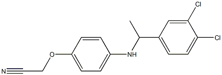 2-(4-{[1-(3,4-dichlorophenyl)ethyl]amino}phenoxy)acetonitrile 구조식 이미지