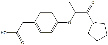 2-(4-{[1-oxo-1-(pyrrolidin-1-yl)propan-2-yl]oxy}phenyl)acetic acid 구조식 이미지