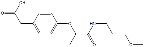 2-(4-{1-[(3-methoxypropyl)carbamoyl]ethoxy}phenyl)acetic acid 구조식 이미지