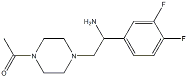 2-(4-acetylpiperazin-1-yl)-1-(3,4-difluorophenyl)ethanamine Structure