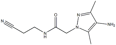 2-(4-amino-3,5-dimethyl-1H-pyrazol-1-yl)-N-(2-cyanoethyl)acetamide 구조식 이미지