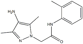 2-(4-amino-3,5-dimethyl-1H-pyrazol-1-yl)-N-(2-methylphenyl)acetamide Structure