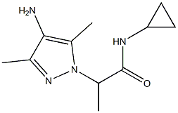 2-(4-amino-3,5-dimethyl-1H-pyrazol-1-yl)-N-cyclopropylpropanamide 구조식 이미지