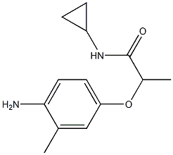 2-(4-amino-3-methylphenoxy)-N-cyclopropylpropanamide Structure