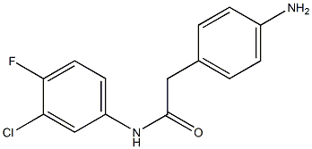 2-(4-aminophenyl)-N-(3-chloro-4-fluorophenyl)acetamide Structure