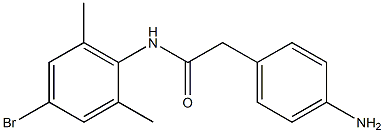 2-(4-aminophenyl)-N-(4-bromo-2,6-dimethylphenyl)acetamide 구조식 이미지