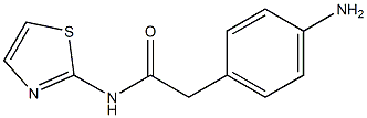 2-(4-aminophenyl)-N-1,3-thiazol-2-ylacetamide 구조식 이미지