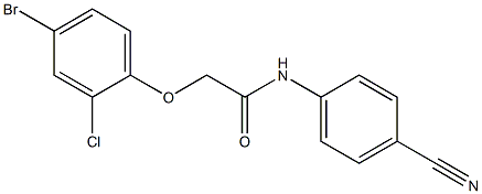 2-(4-bromo-2-chlorophenoxy)-N-(4-cyanophenyl)acetamide 구조식 이미지