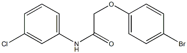 2-(4-bromophenoxy)-N-(3-chlorophenyl)acetamide 구조식 이미지