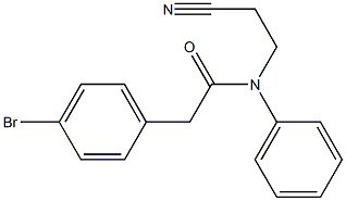 2-(4-bromophenyl)-N-(2-cyanoethyl)-N-phenylacetamide 구조식 이미지