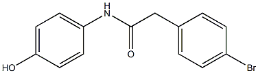 2-(4-bromophenyl)-N-(4-hydroxyphenyl)acetamide Structure