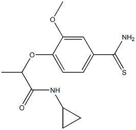 2-(4-carbamothioyl-2-methoxyphenoxy)-N-cyclopropylpropanamide 구조식 이미지