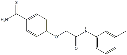2-(4-carbamothioylphenoxy)-N-(3-methylphenyl)acetamide 구조식 이미지