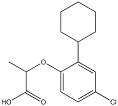 2-(4-chloro-2-cyclohexylphenoxy)propanoic acid 구조식 이미지