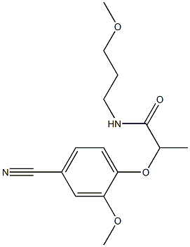 2-(4-cyano-2-methoxyphenoxy)-N-(3-methoxypropyl)propanamide 구조식 이미지