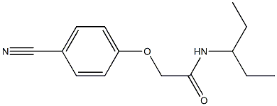 2-(4-cyanophenoxy)-N-(1-ethylpropyl)acetamide 구조식 이미지