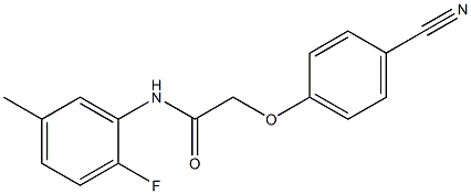 2-(4-cyanophenoxy)-N-(2-fluoro-5-methylphenyl)acetamide 구조식 이미지