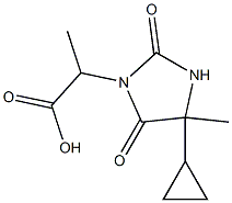 2-(4-cyclopropyl-4-methyl-2,5-dioxoimidazolidin-1-yl)propanoic acid Structure