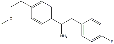 2-(4-fluorophenyl)-1-[4-(2-methoxyethyl)phenyl]ethan-1-amine 구조식 이미지