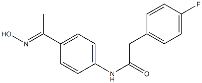 2-(4-fluorophenyl)-N-{4-[(1E)-N-hydroxyethanimidoyl]phenyl}acetamide Structure