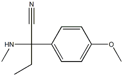 2-(4-methoxyphenyl)-2-(methylamino)butanenitrile 구조식 이미지