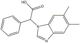 2-(5,6-dimethyl-1H-1,3-benzodiazol-1-yl)-2-phenylacetic acid Structure