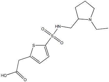 2-(5-{[(1-ethylpyrrolidin-2-yl)methyl]sulfamoyl}thiophen-2-yl)acetic acid Structure