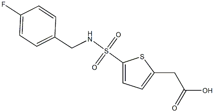 2-(5-{[(4-fluorophenyl)methyl]sulfamoyl}thiophen-2-yl)acetic acid Structure