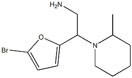 2-(5-bromo-2-furyl)-2-(2-methylpiperidin-1-yl)ethanamine Structure