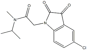 2-(5-chloro-2,3-dioxo-2,3-dihydro-1H-indol-1-yl)-N-methyl-N-(propan-2-yl)acetamide 구조식 이미지